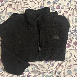 Mens North Face ‎ Black Zip Up Sherpa Jacket Size XXLT